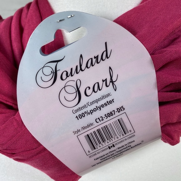 ✨FINAL STOCK✨Pink Foulard Scarf - Picture 3 of 6
